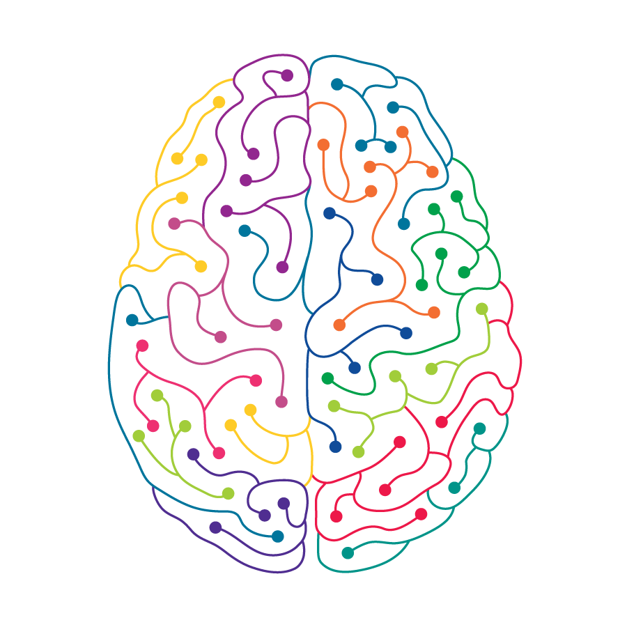 Neuron electric human brain line art illustration psychiatry